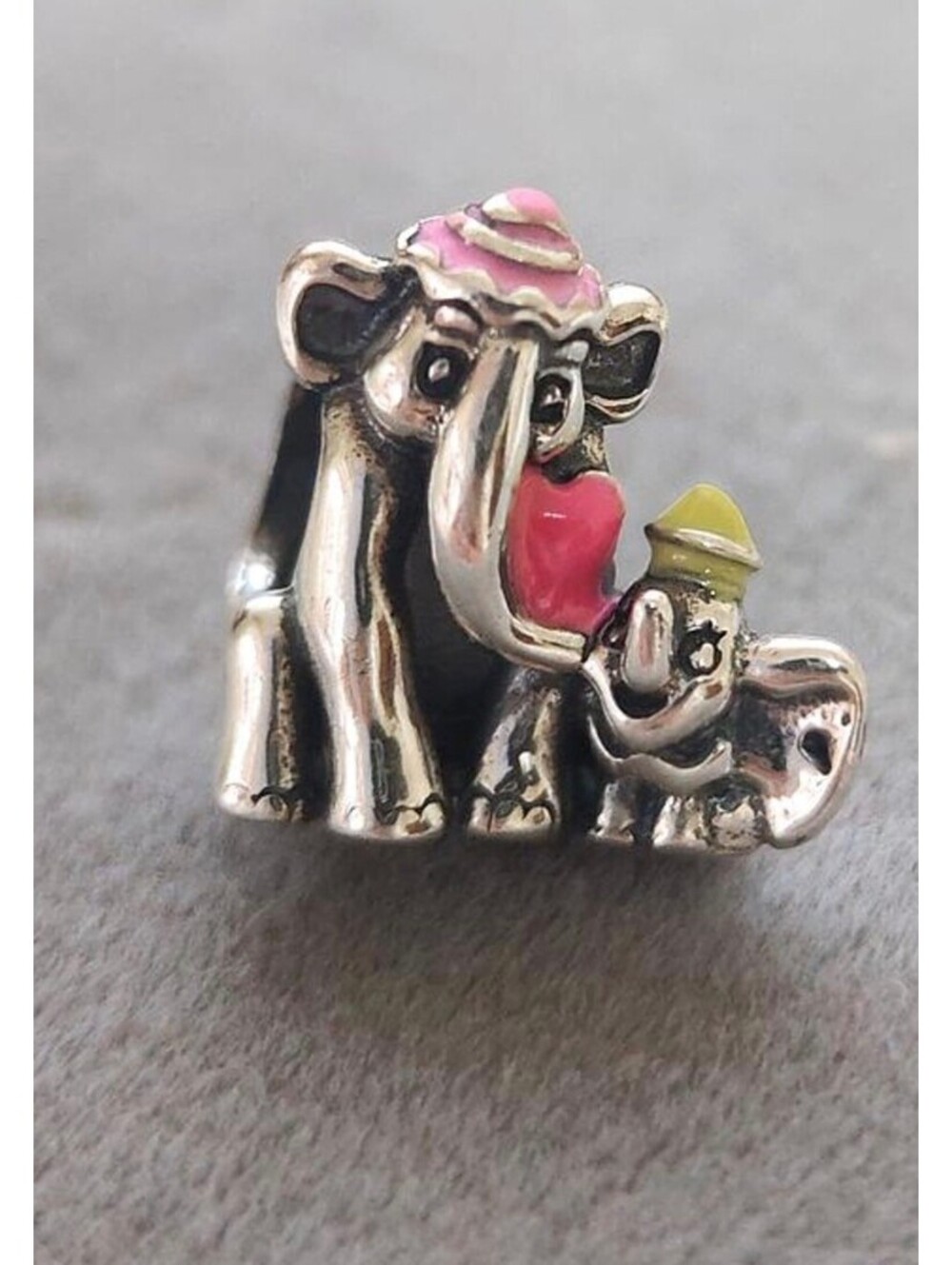 PANDORA S 925 Disney Dumbo & Mum Mrs. Jumbo elephant Charm